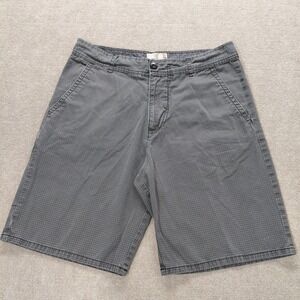 Op Black Chino Mens 36 Geometric Shorts Stretch Pockets Grunge Goth Emo 10.5"